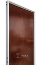 Puerta Cedrillo Lustrado 80cm Derecha Marco de Aluminio 7cm - CAOBA