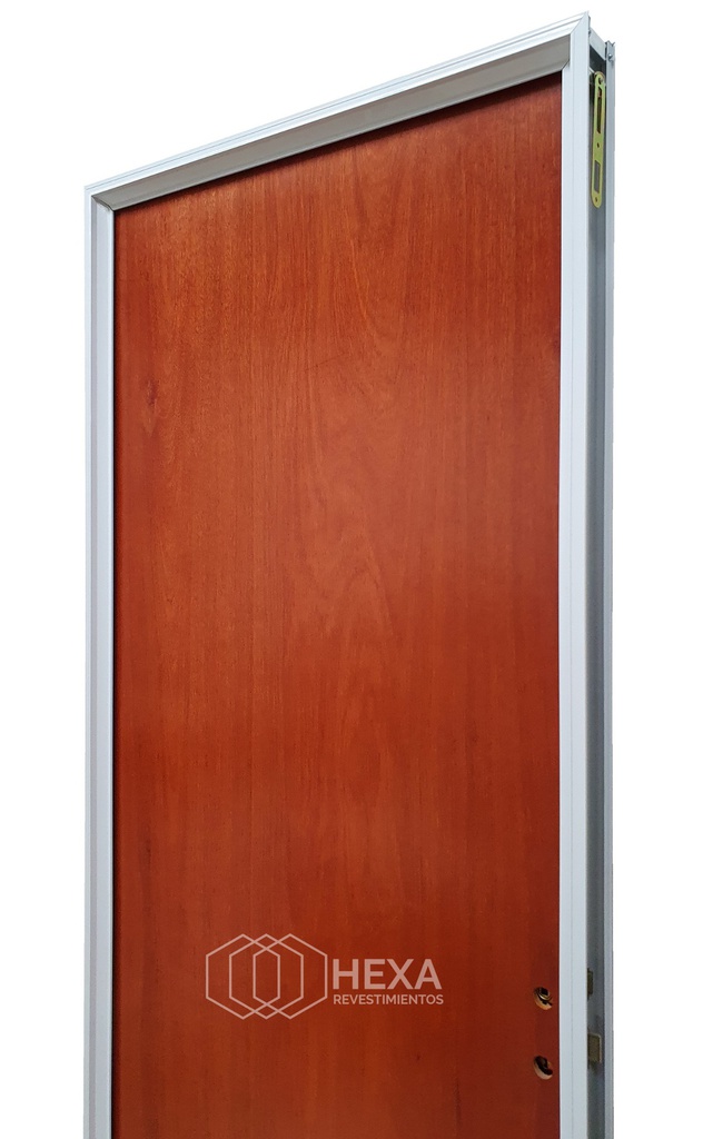 Puerta Cedrillo Lustrado 70cm Izquierda Marco de Aluminio 7cm - CEDRO