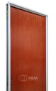 Puerta Cedrillo Lustrado 80cm Derecha Marco de Aluminio 7cm - CEDRO