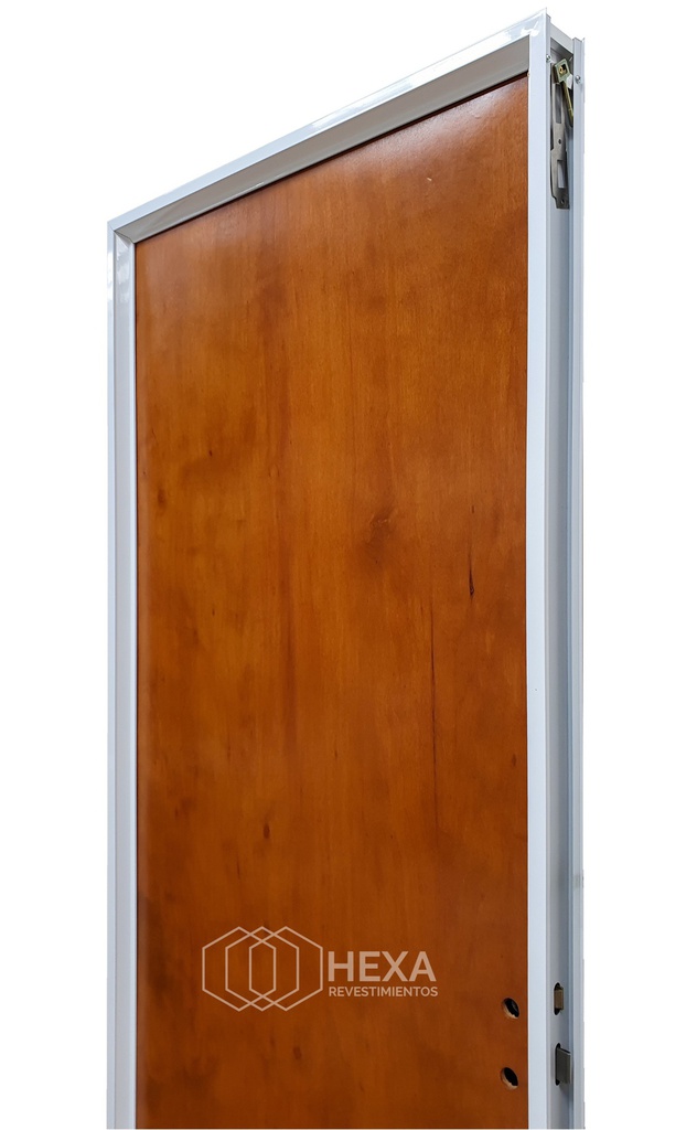 Puerta Cedrillo Lustrado 70cm Izquierda Marco de Aluminio 7cm - ROBLE