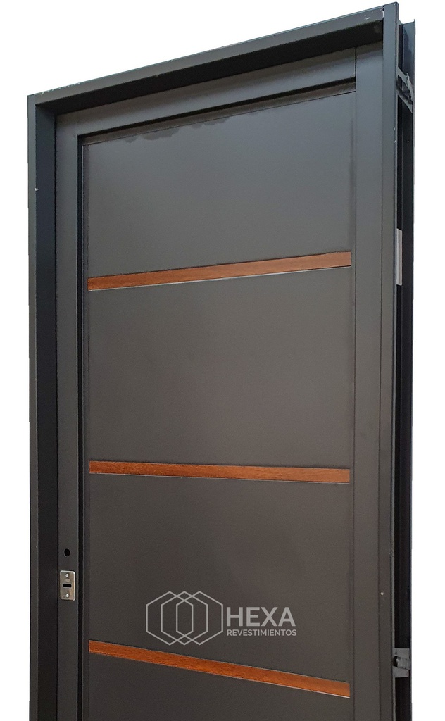 Puerta de Chapa Simple MOD.2021 Negro 80cm Derecha