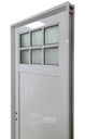 PUERTA ALUMINIO TUBULAR 36mm - 1/4 VIDRIO - 80cm - Derecha