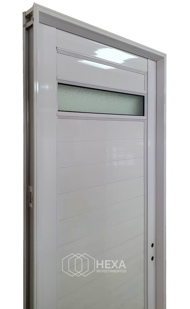 PUERTA ALUMINIO TUBULAR 36mm - VIDRIO SUPERIOR - 80cm - Izquierda