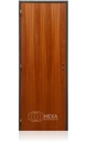 Puerta CEDRO Australiano 60cm Derecha Marco Chapa 6,5cm  - ECOABERTURAS