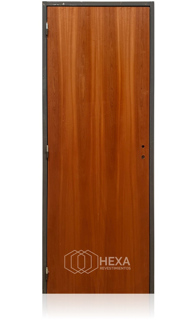 Puerta CEDRO Australiano 70cm Derecha Marco Chapa 6,5cm  - ECOABERTURAS