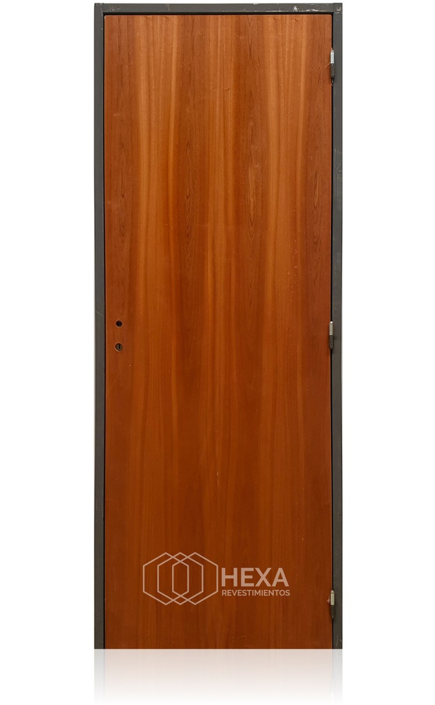 Puerta CEDRO Australiano 70cm Izquierda Marco Chapa 6,5cm  - ECOABERTURAS