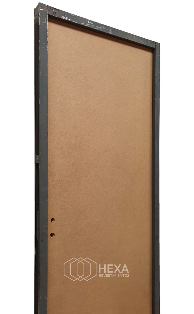 Puerta MDF 60cm Derecha Marco Chapa 6,5cm  - ECOABERTURAS