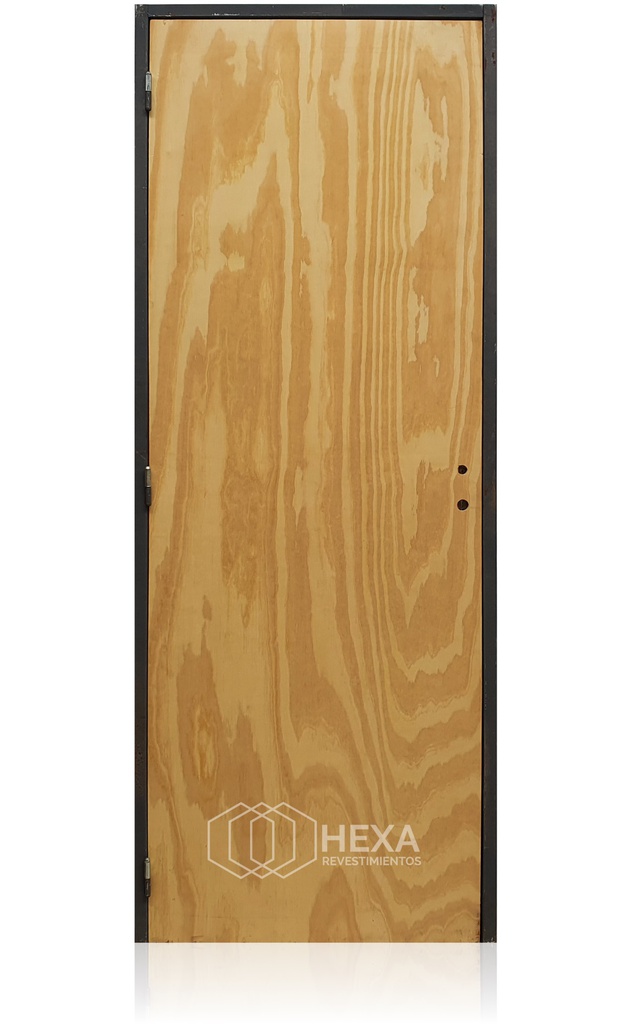 Puerta PINO 60cm Derecha Marco Chapa 6,5cm  - ECOABERTURAS