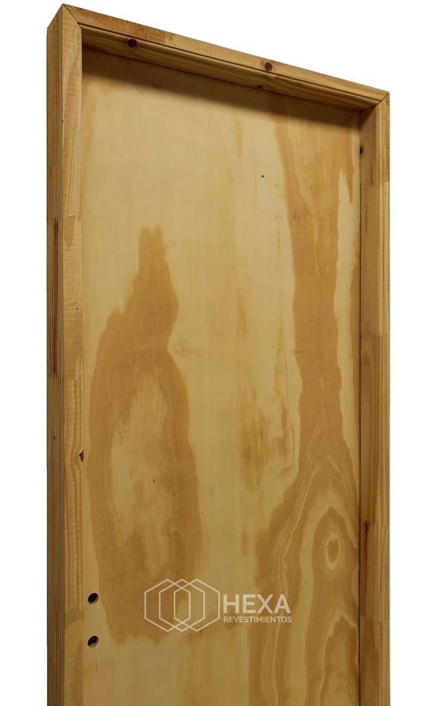 PUERTA DE PINO 70cm Derecha MARCO MADERA 9cm