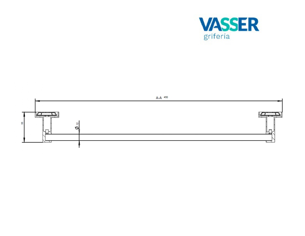 ALIZE BARRAL TOALLERO LARGO 45cm - VASSER