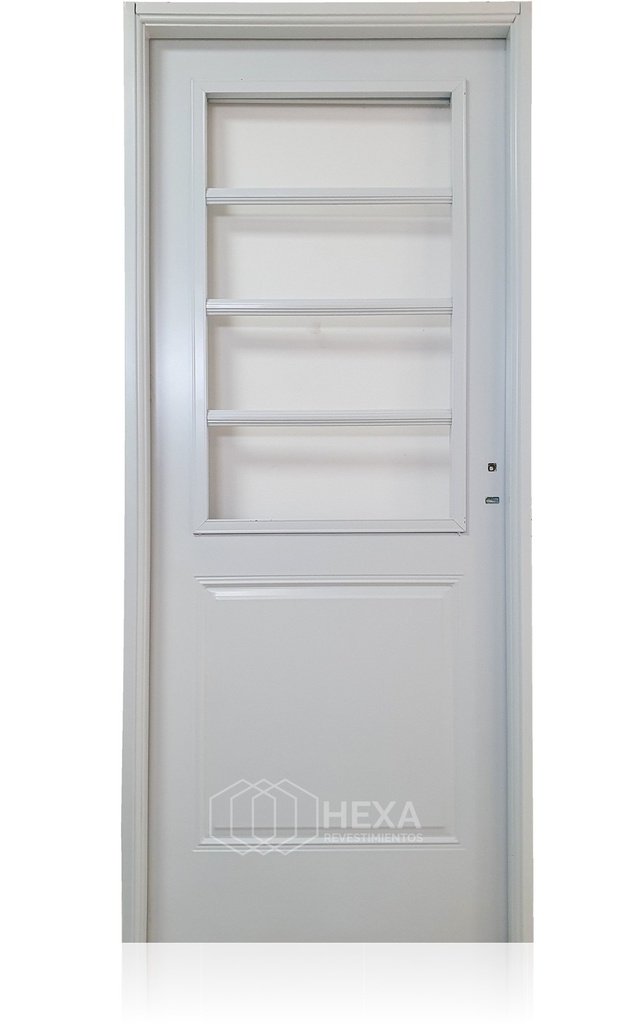 Puerta FLORENCIA (19) MEDIO VIDRIO -80cm - Blanca - Izquierda - Linea LUJAN