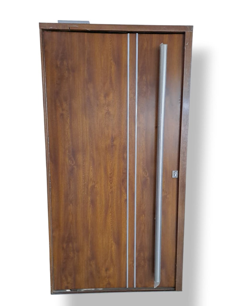Puerta Pivotante FOLIADA (80) -100cm - Caoba - Izquierda - Linea PREMIUM