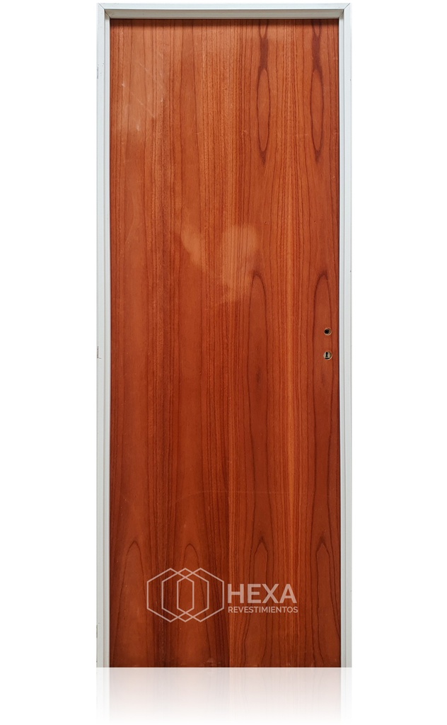 Puerta CEDRO Australiano 70cm Izquierda Marco Aluminio 8cm  - ECOABERTURAS