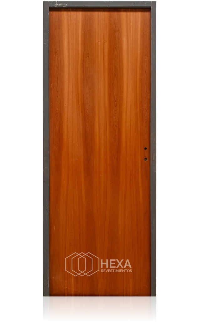 Puerta CEDRO Australiano 60cm Izquierda Marco Chapa 6,5cm  - ECOABERTURAS