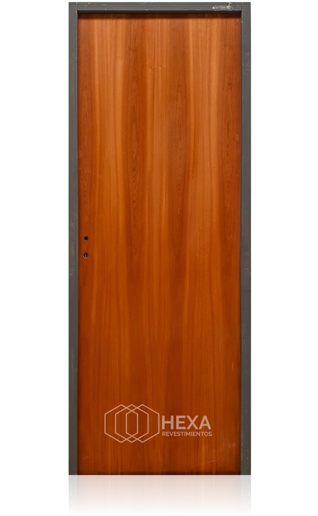 Puerta CEDRO Australiano 70cm Derecha Marco Chapa 6,5cm  - ECOABERTURAS