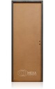 Puerta MDF 60cm Izquierda Marco Chapa 6,5cm  - ECOABERTURAS