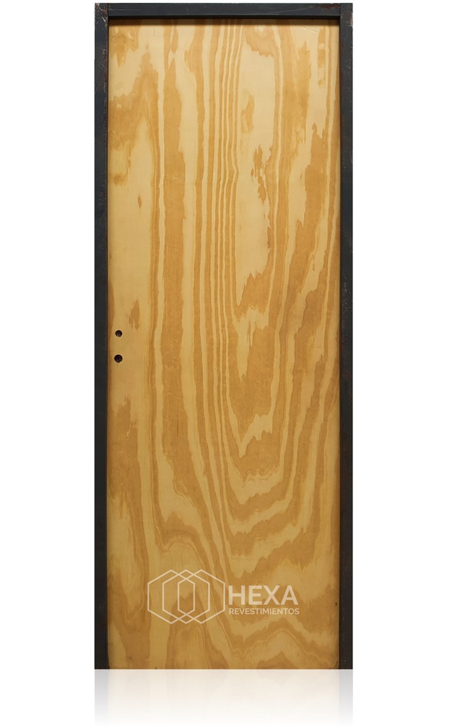 Puerta PINO 70cm Derecha Marco Chapa 6,5cm  - ECOABERTURAS