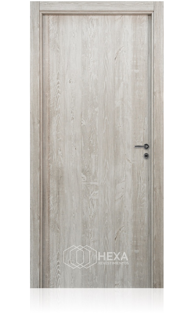 Puerta Tekstura Lisa 70cm Marco Madera 10cm - Nevada Izquierda