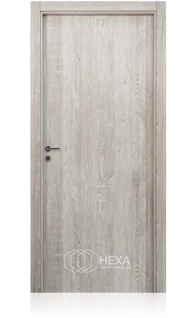 Puerta Tekstura Lisa 80cm Marco Madera 10cm - Nevada Derecha