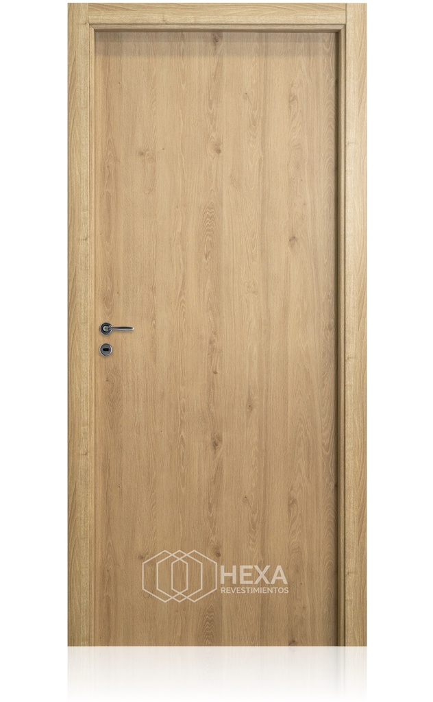 Puerta Tekstura Lisa 70cm Marco Madera 10cm - Roble Derecha