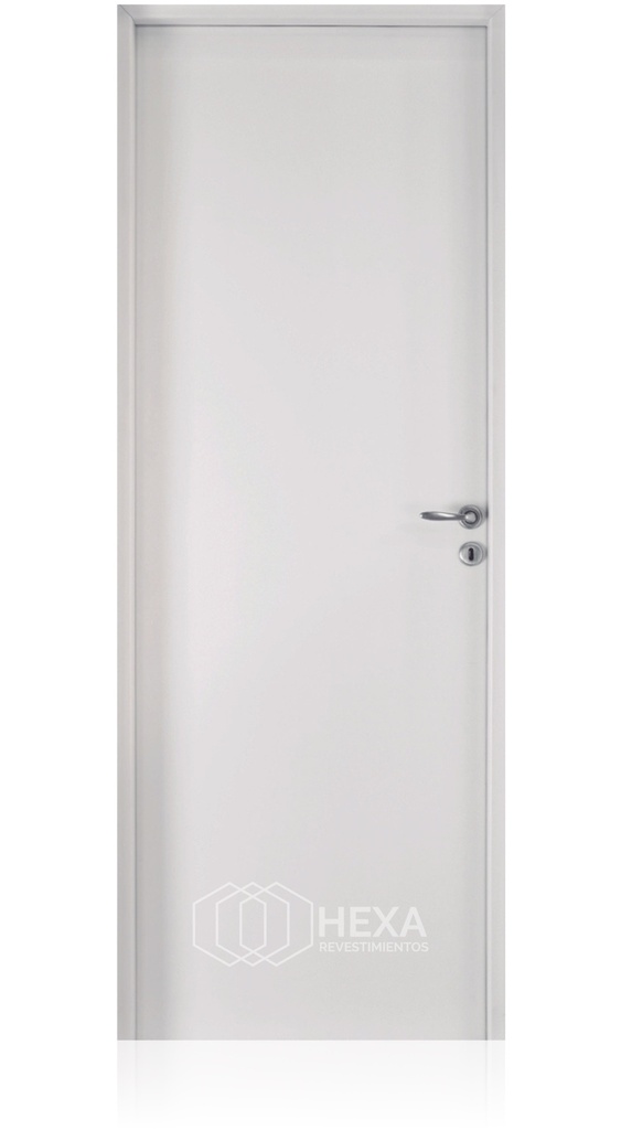 Puerta Practika 60cm Izquierda Marco de Madera 10cm - BLANCO