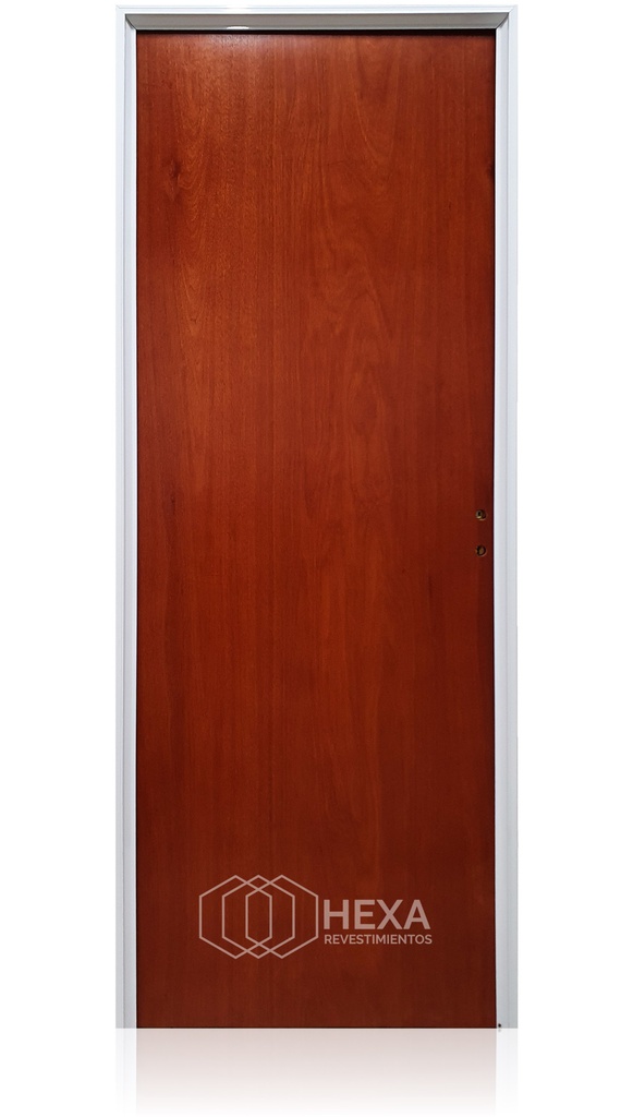 Puerta Cedrillo Lustrado 80cm Izquierda Marco de Aluminio 7cm - CEDRO