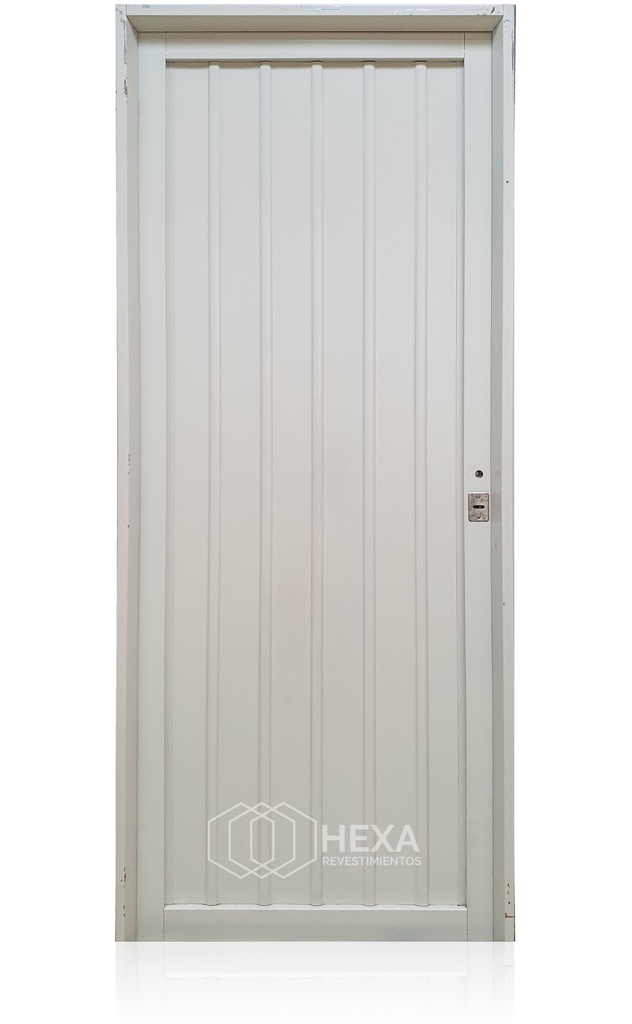 Puerta de Chapa Simple MOD.108 (Ciega) Blanco 80cm Izquierda