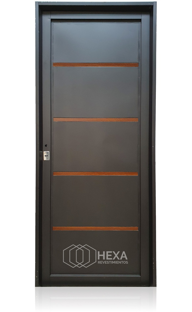 Puerta de Chapa Simple MOD.2021 Negro 80cm Derecha