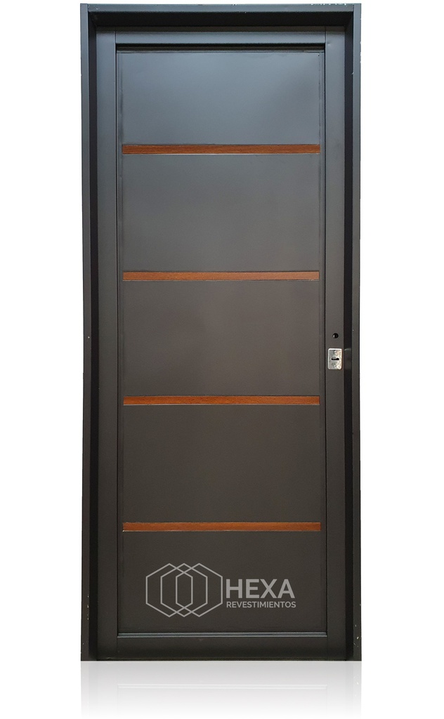 Puerta de Chapa Simple MOD.2021 Negro 80cm Izquierda