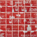 MOSAICO FOOD ROJO - 30x30 - PIU