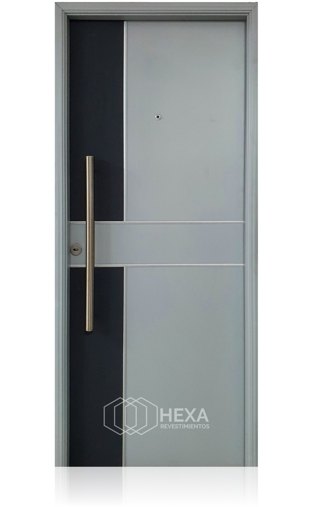 OFERTA! Puerta BICOLOR (70) -80cm - Aluminio - Derecha - Linea PAVIR