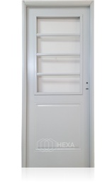 [30019084BI] Puerta FLORENCIA (19) MEDIO VIDRIO -80cm - Blanca - Izquierda - Linea LUJAN