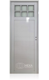 [PAT36CV80I] PUERTA ALUMINIO TUBULAR 36mm - 1/4 VIDRIO - 80cm - Izquierda