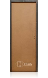 [ECOMDCH60I] Puerta MDF 60cm Izquierda Marco Chapa 6,5cm  - ECOABERTURAS