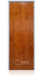 [PCL70ALRO-I] Puerta Cedrillo Lustrado 70cm Izquierda Marco de Aluminio 7cm - ROBLE