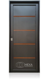 [CHS2021ND] Puerta de Chapa Simple MOD.2021 Negro 80cm Derecha